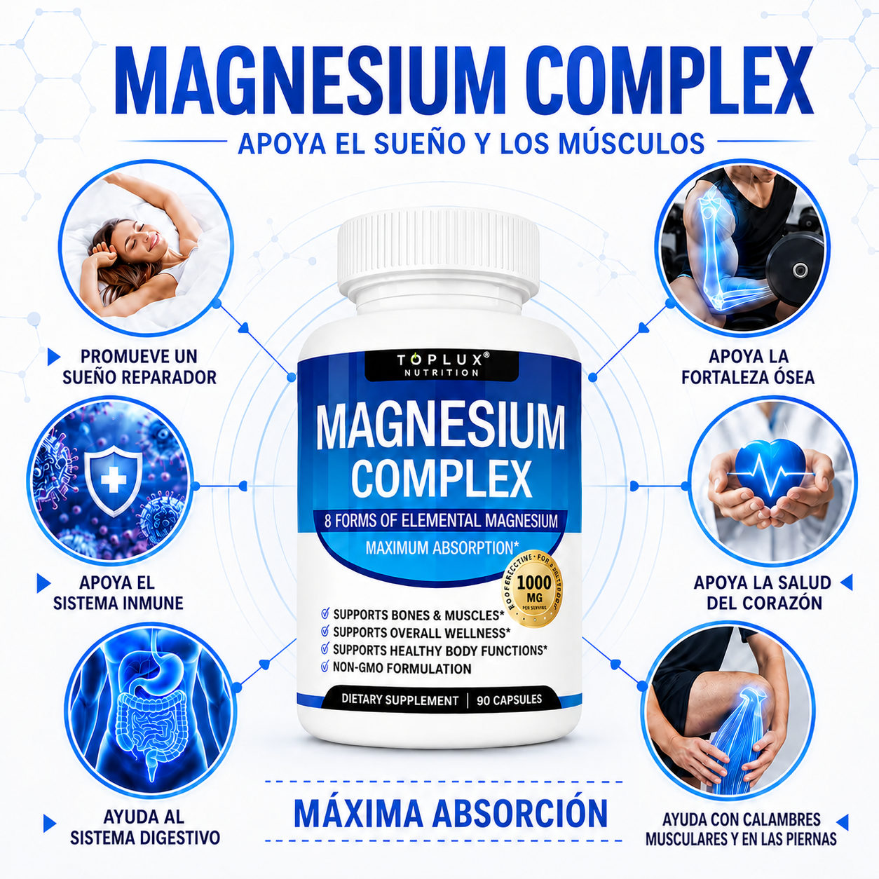 Magnesium Complex 8 en 1 – 90CAPS
