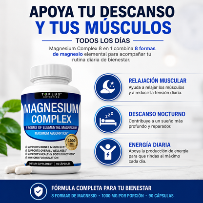 Magnesium Complex 8 en 1 – 90CAPS